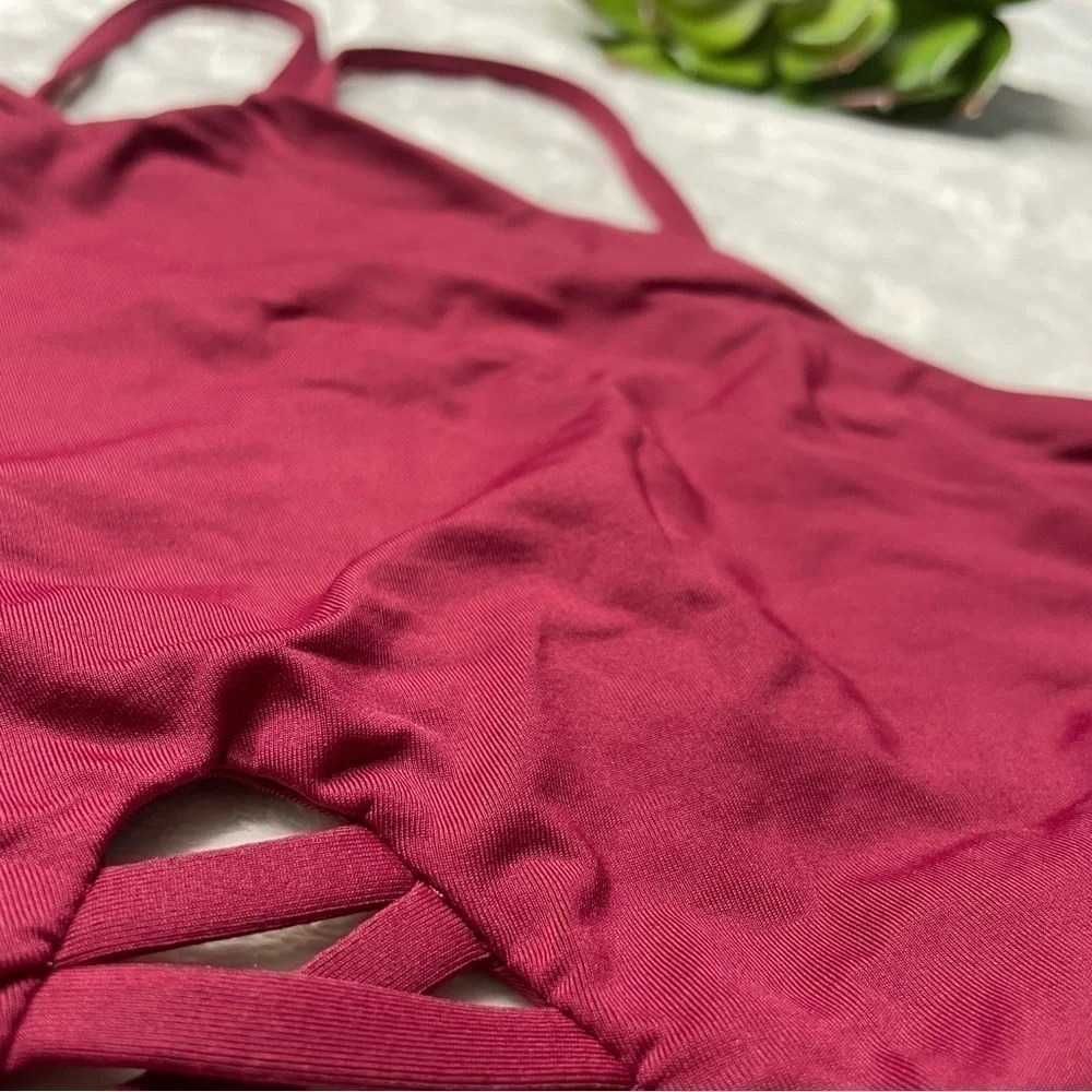 Frankies Bikinis x Revolve New Marley Bikini Top & Shiloh Bikini Bottom Maroon